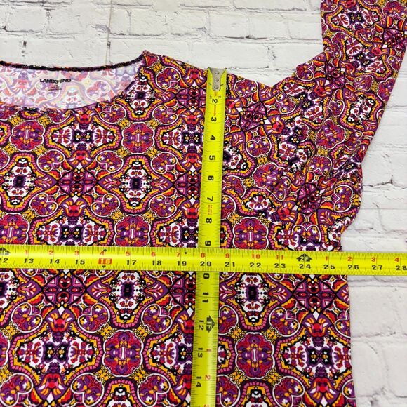 Lands' End Women Long Sleeve Rash-Guard Swim Shirt Top 2X Floral Nylon C025 -15 - Picture 3 of 16